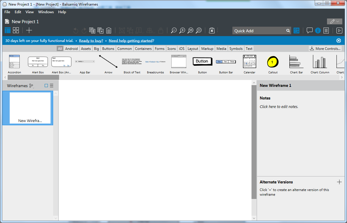 Balsamiq Wireframes截图