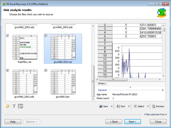 RS Excel Recovery截图