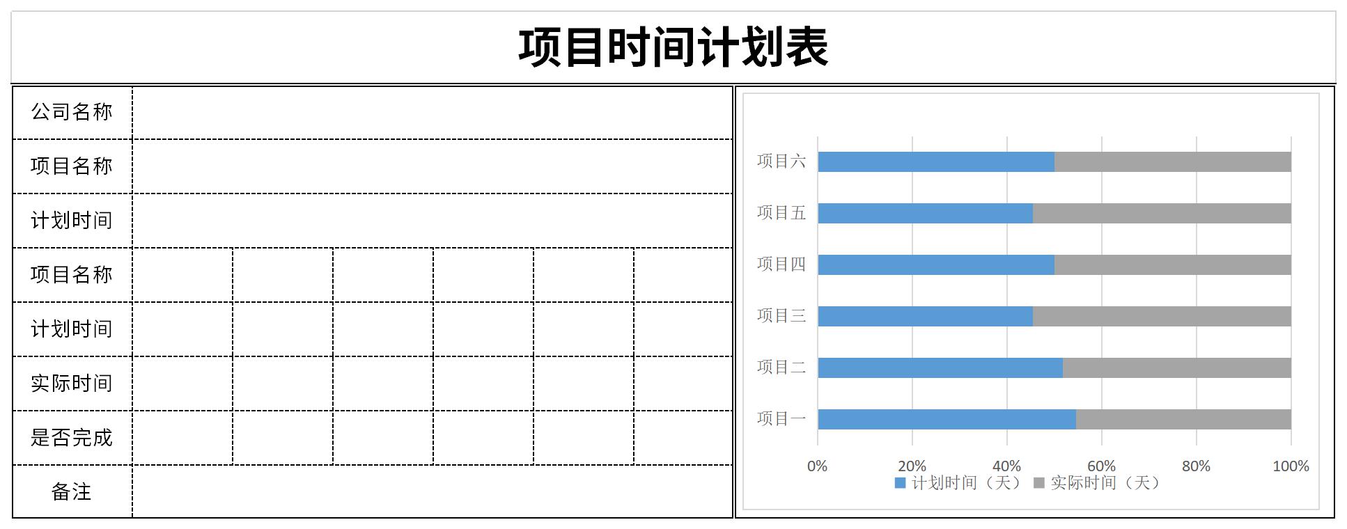 项目时间计划表截图