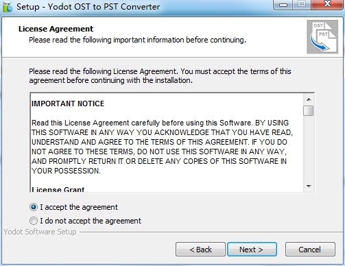 Yodot OST to PST Converter截图