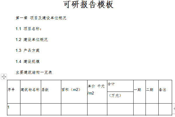 可研报告模板截图