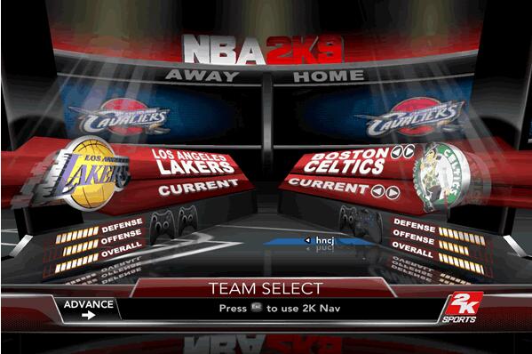 nba2k9截图