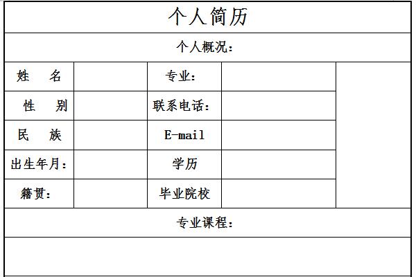 教师应聘个人简历模板截图