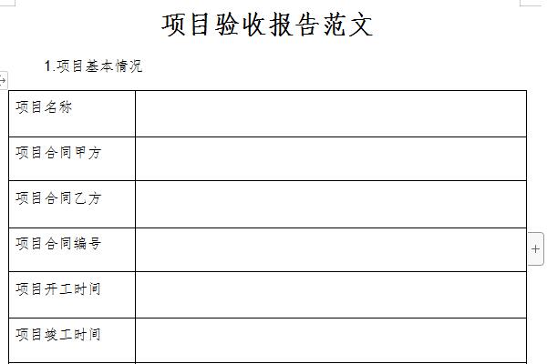 项目验收报告范文截图