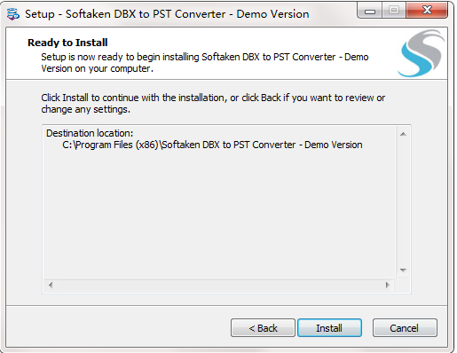 Softaken DBX to PST Converter截图