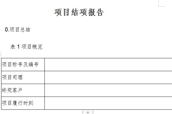 项目结项报告截图