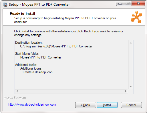 Moyea PPT to PDF Converter截图