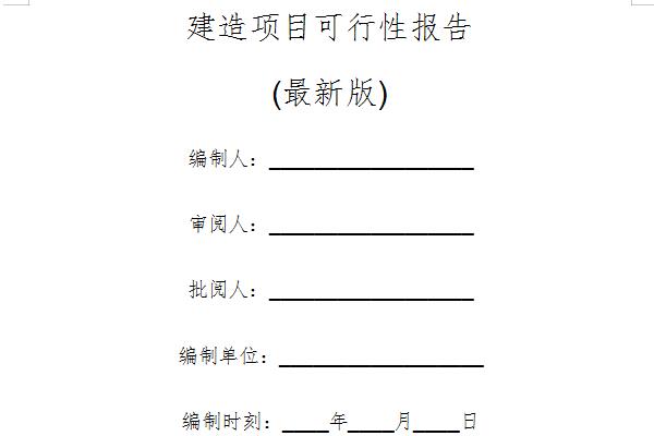 建设项目可行性研究报告截图