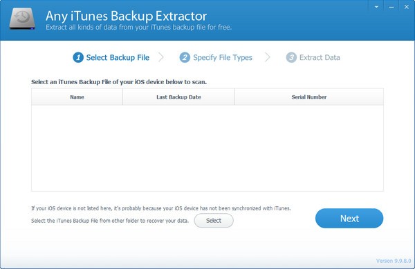 Any iTunes Backup Extractor截图