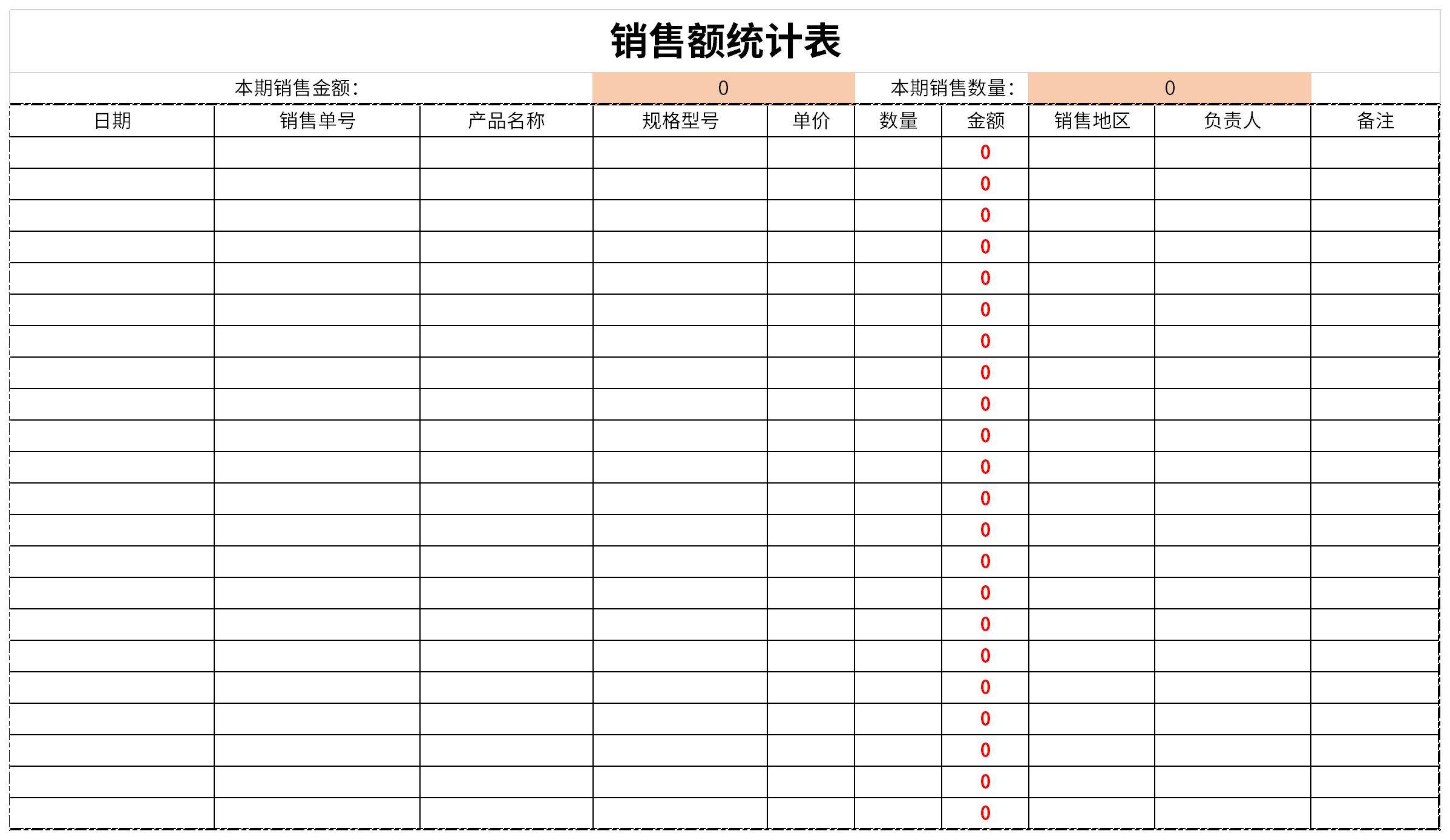 销售情况统计表截图