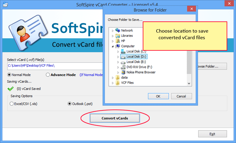 SoftSpire vCard Converter截图