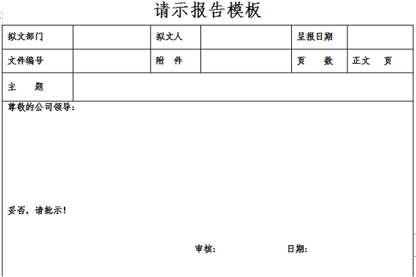 请示报告格式截图