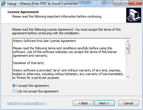 Weeny Free PDF to Excel Converter截图