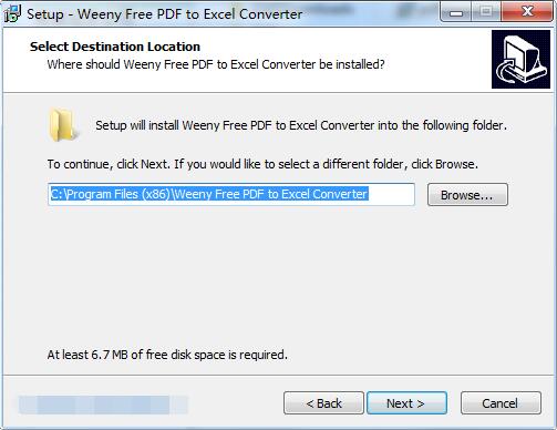 Weeny Free PDF to Excel Converter截图