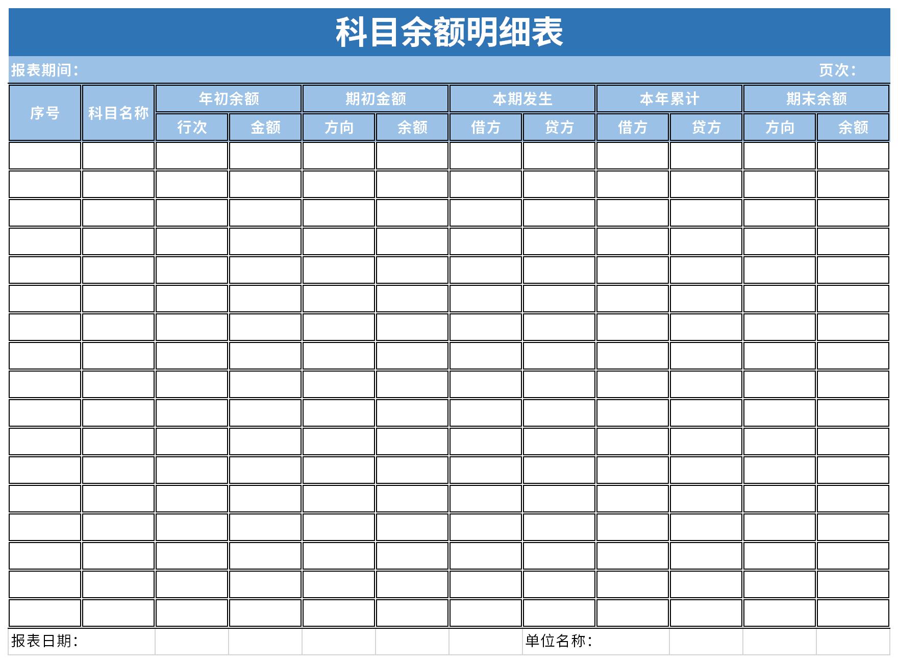 科目余额明细表截图