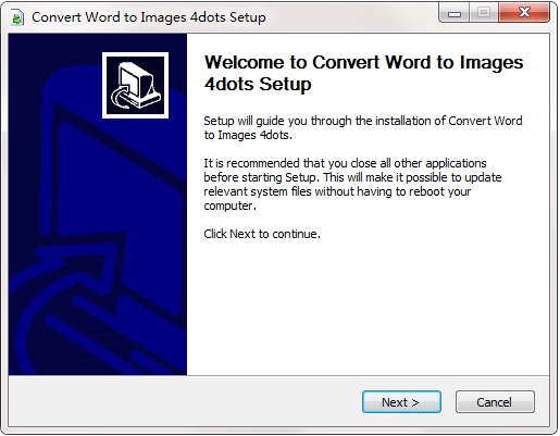 Convert Word to Images 4dots截图