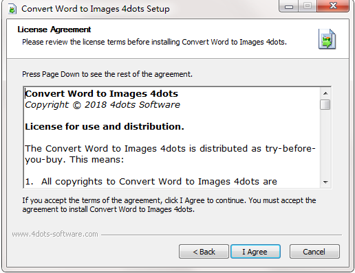 Convert Word to Images 4dots截图