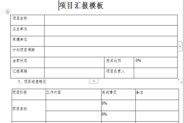 项目汇报模板截图