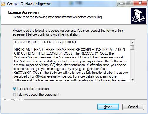 RecoveryTools Outlook Migrator截图