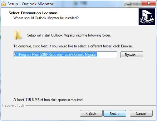 RecoveryTools Outlook Migrator截图