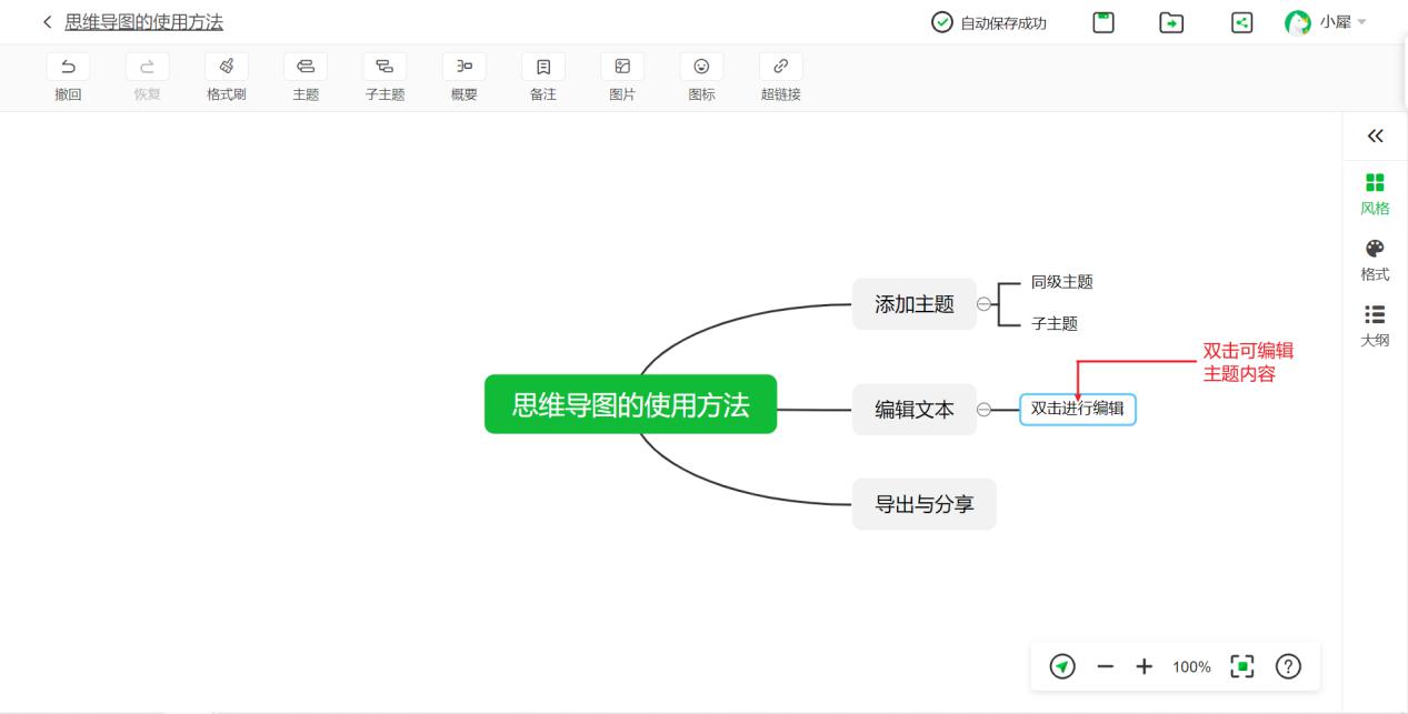 知犀思维导图截图