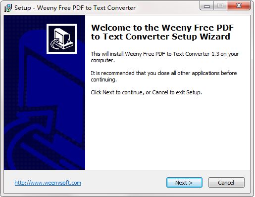 Weeny Free PDF to Text Converter截图