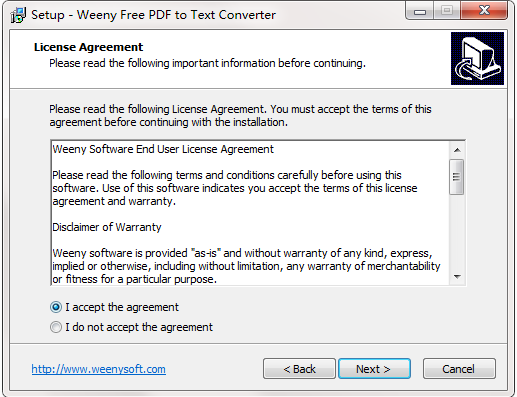 Weeny Free PDF to Text Converter截图