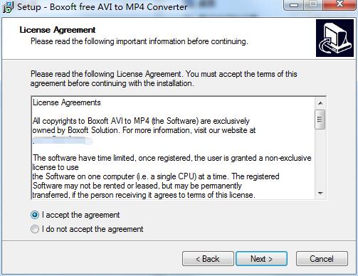 Boxoft free AVI to MP4 Converter截图