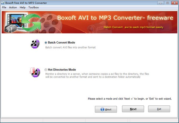 Boxoft free AVI to MP3 Converter截图