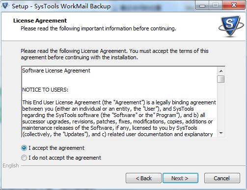 SysTools WorkMail Backup截图