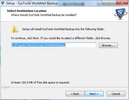 SysTools WorkMail Backup截图