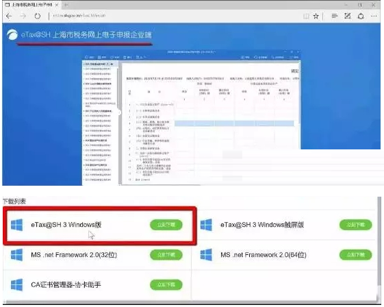 上海市税务网上电子申报截图