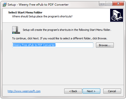 Weeny Free ePub to PDF Converter截图