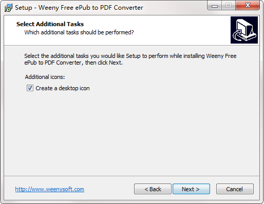 Weeny Free ePub to PDF Converter截图