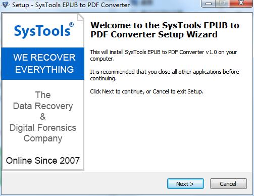 SysTools EPUB to PDF Converter截图