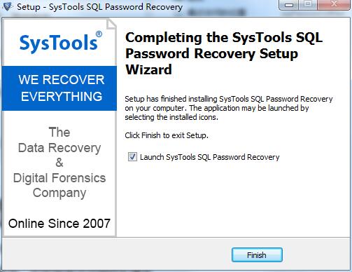 SysTools SQL Password Recovery截图