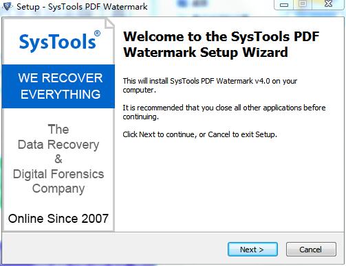 SysTools PDF Watermark截图