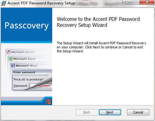 Accent PDF Password Recovery截图