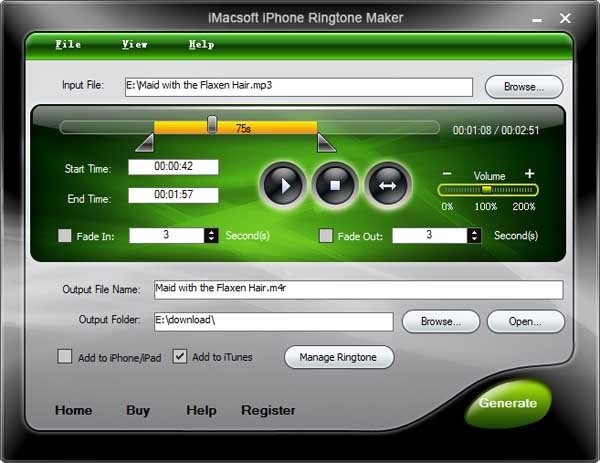 iMacsoft iPhone Ringtone Maker截图