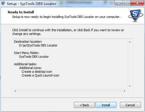 SysTools DBX Locator截图