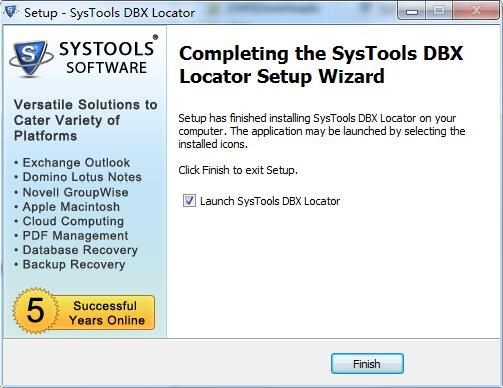 SysTools DBX Locator截图