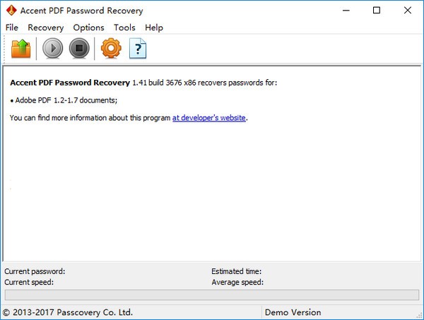 Accent PDF Password Recovery截图