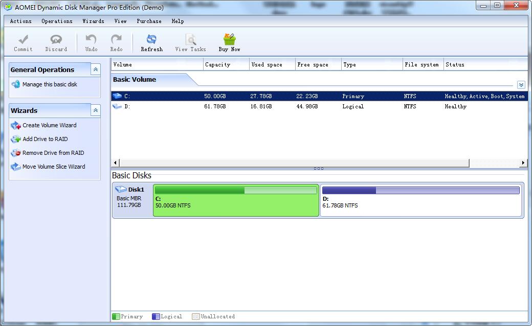 AOMEI Dynamic Disk Manager截图