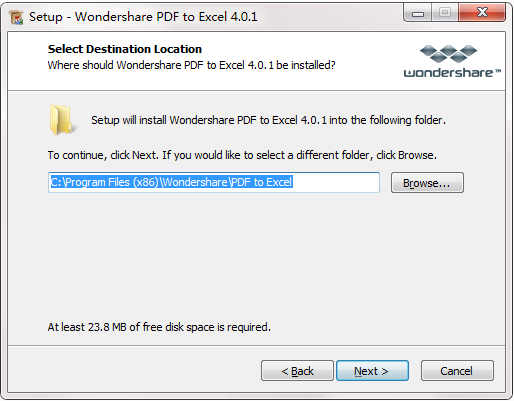 Wondershare PDF to Excel截图