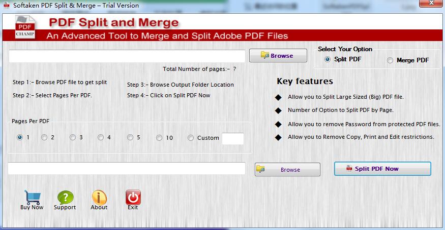 Softaken PDF Split Merge截图