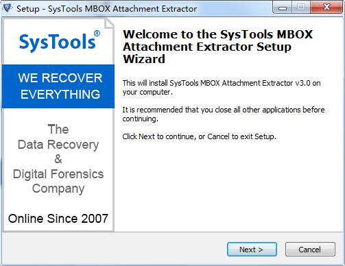 SysTools MBOX Attachment Extractor截图