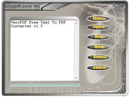 VeryPDF Free Text to PDF Converter截图