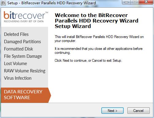 BitRecover Parallels HDD Recovery Wizard截图