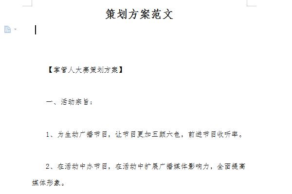 营销方案范文截图