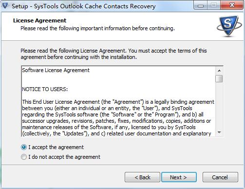 SysTools Outlook Cache Contacts Recovery截图